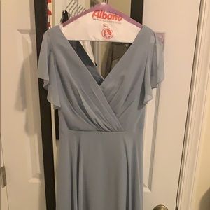 dusty blue bridesmaid dress